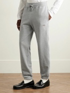 Noah - Core Tapered Logo-Embroidered Cotton-Jersey Sweatpants - Gray
