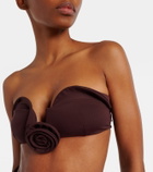 Magda Butrym Floral-appliqué bikini top