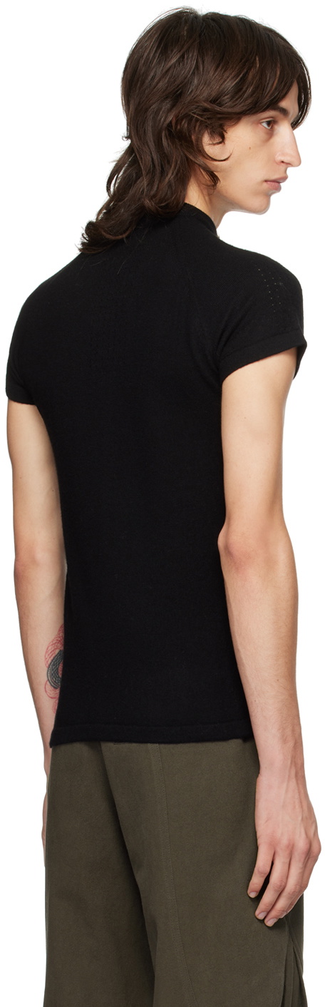 HYEIN SEO Black Perforated Knit T-shirt