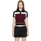 Casablanca Black & Burgundy Striped Short Sleeve Polo
