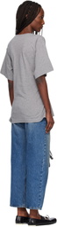 MM6 Maison Margiela Gray Cotton Gloves T-shirt