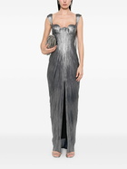 Maria Lucia Hohan Blue Anais Pleated Corset Gown