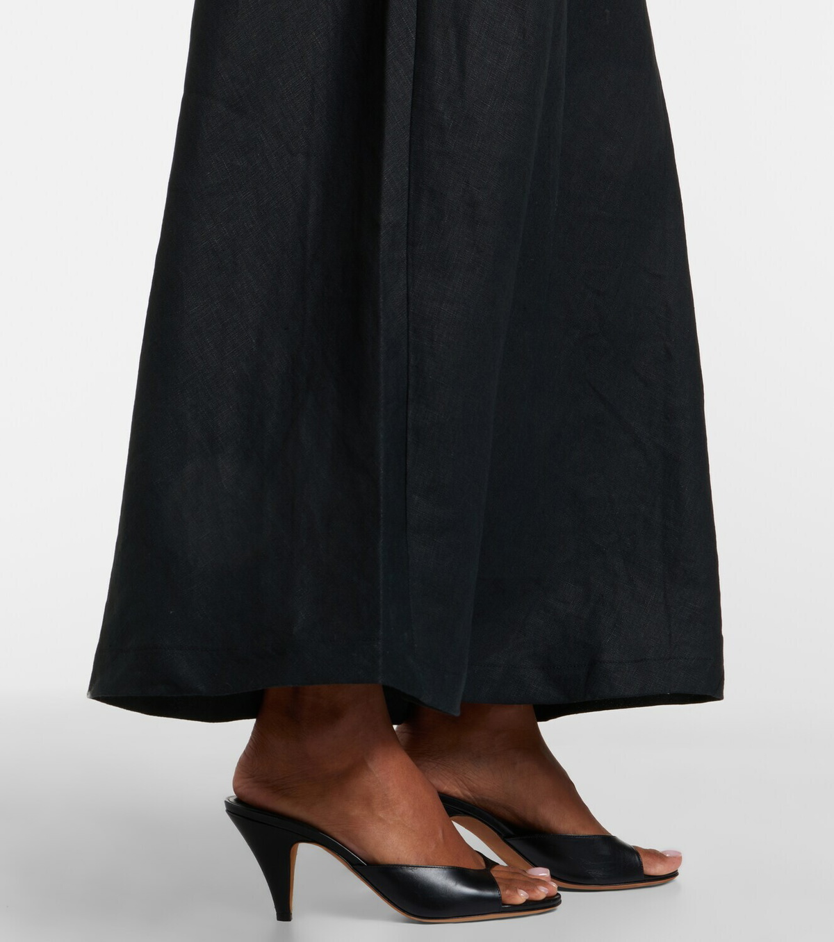 Faithfull Sius asymmetric linen midi dress