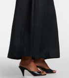Faithfull Sius asymmetric linen midi dress