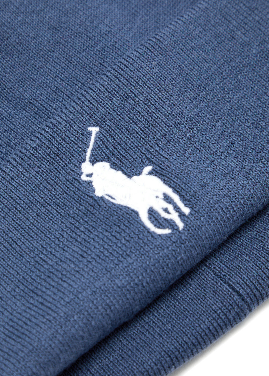 Polo Ralph Lauren Logo-embroidered Cotton Beanie - Blue - One Size
