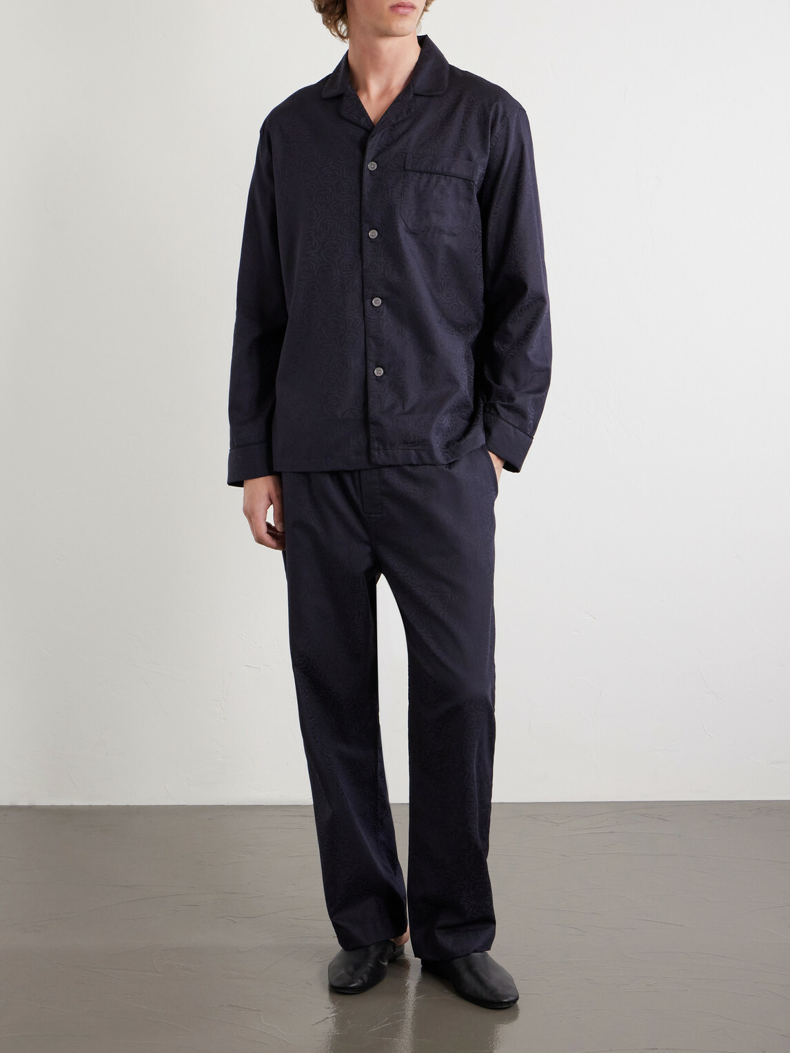 Derek Rose - Paris 17 Cotton-Poplin Pyjama Set - Black