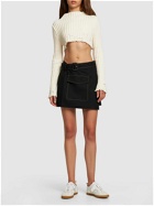HELMUT LANG - Trench Stretch Cotton Mini Wrap Skirt