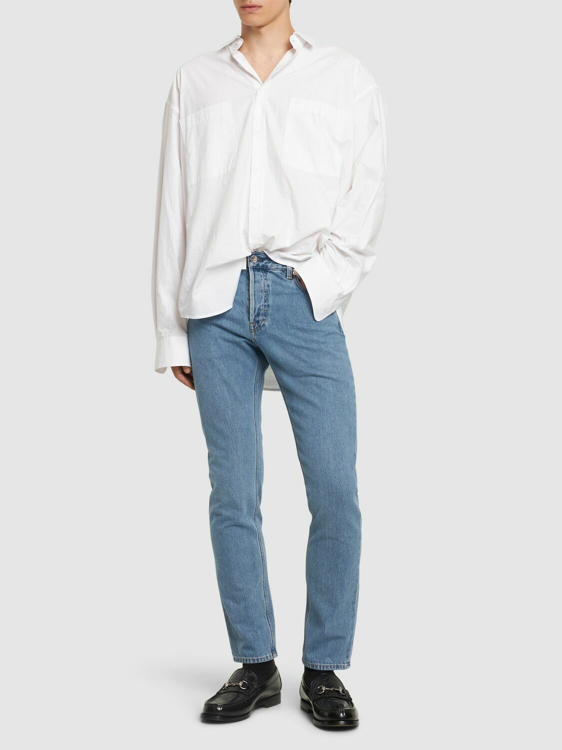 GUCCI New Tapered Cotton Denim Jeans