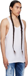Dsquared2 White Scoop Neck Tank Top