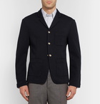 Thom Browne - Midnight-Blue Unstructured Wool Blazer - Men - Midnight blue