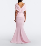 Safiyaa Loura peplum crêpe gown