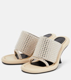 JW Anderson - Bumper Tube embellished leather sandals