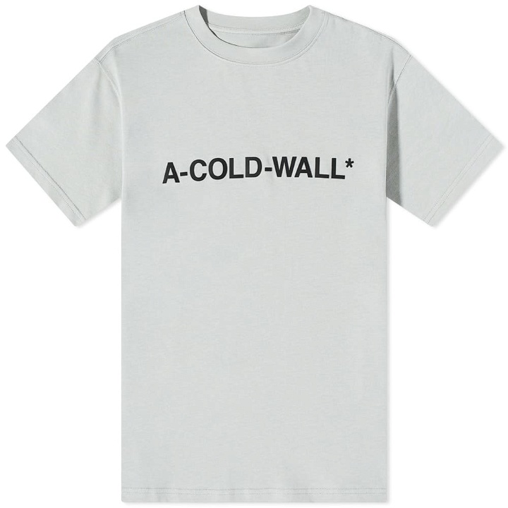 Photo: A-COLD-WALL* Men's Essential Logo T-Shirt in Light Grey