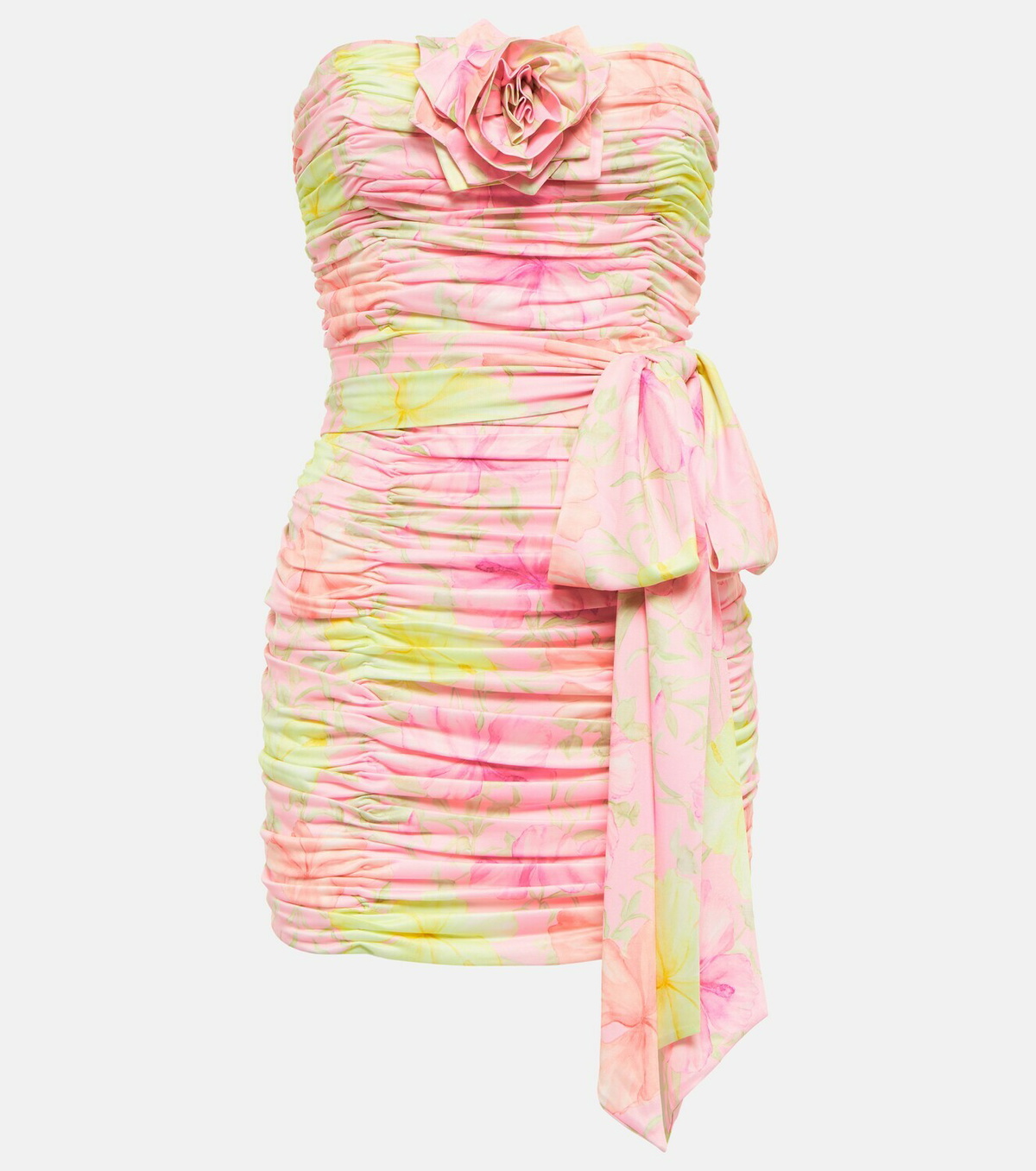 chinese dress ladies Pink x Loveshackfancy Lace Trim Satin Mini Dress Pink Tulip Shine Ribbon / XXL