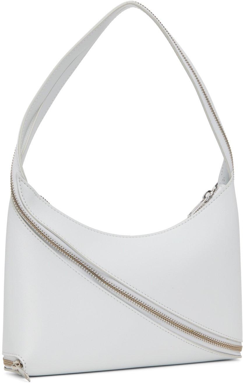 Coperni White Zip Baguette Bag