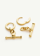 Missoma T-bar 18ct Gold Plated Drop Earrings - One Size