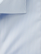 Zegna - Trofeo Striped Cotton-Poplin Shirt - Blue