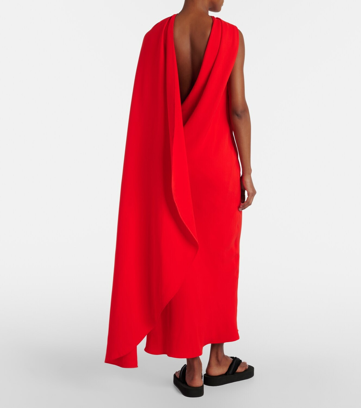 Balenciaga Open-back caped gown