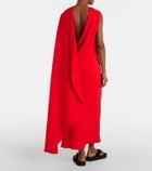 Balenciaga Open-back caped gown