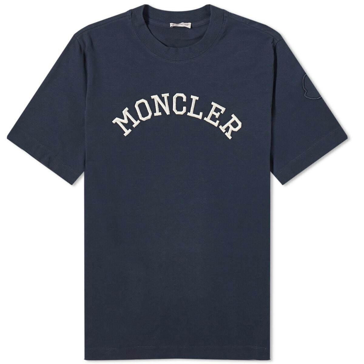 Moncler Men's Arch Logo T-Shirt in Navy Moncler