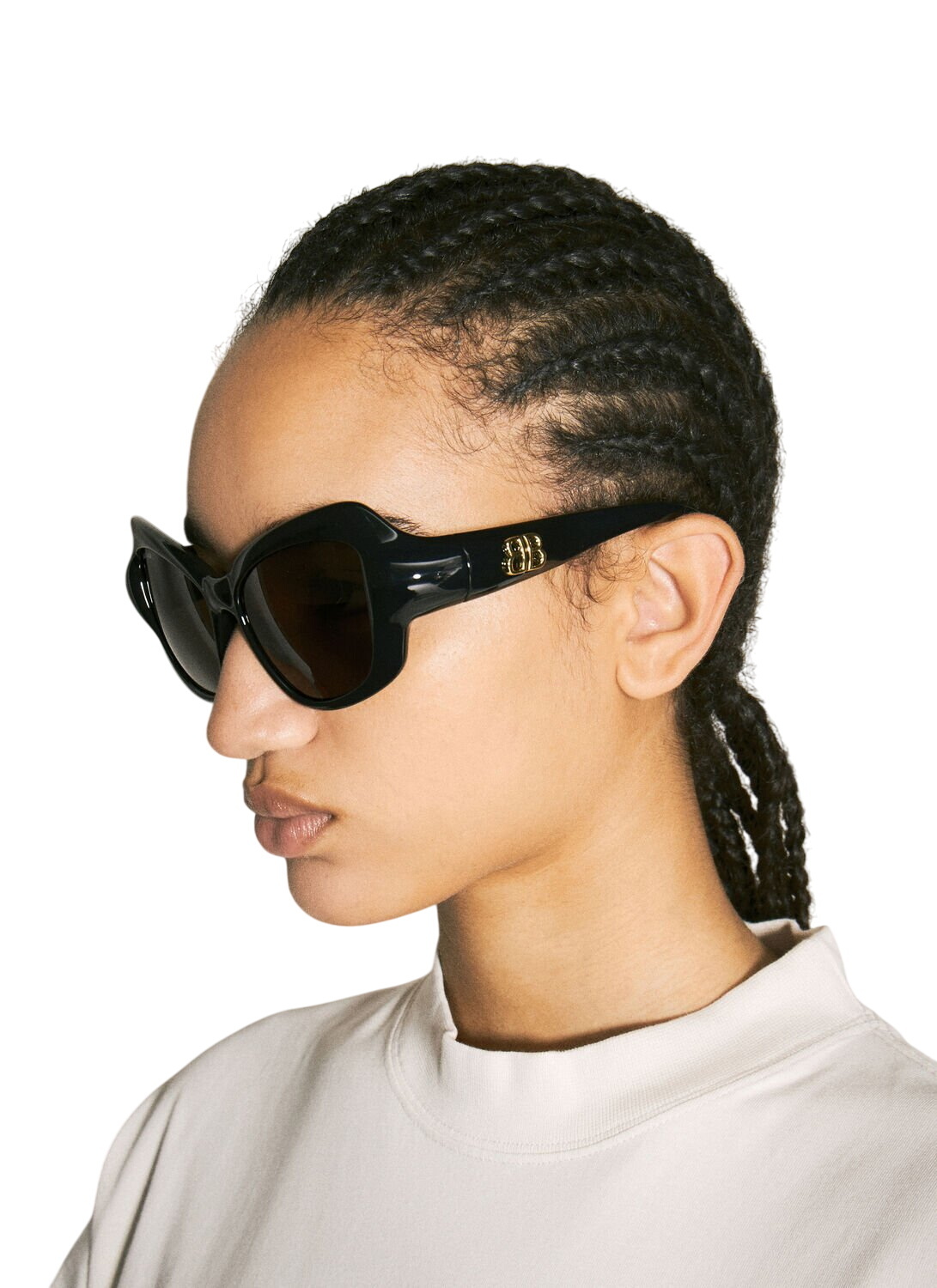 Balenciaga Black Skin XXL Cat Sunglasses Balenciaga