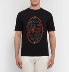 Acne Studios - Bemabe Crayfish Embroidered Cotton-Jersey T-Shirt - Men - Black