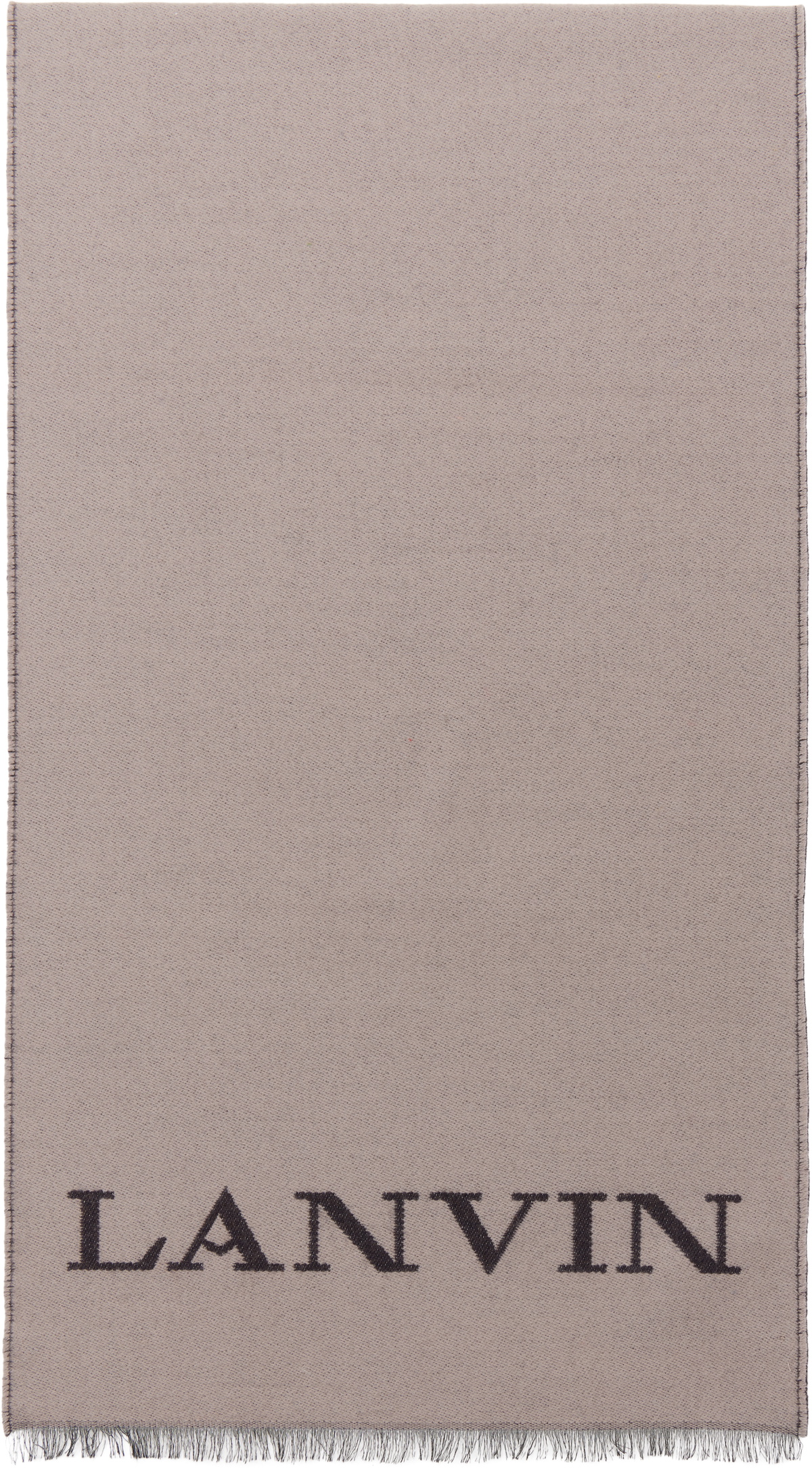 Lanvin Brown & Gray Logo Woven Scarf