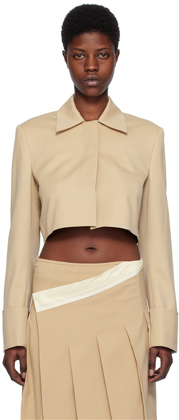 Photo: LOW CLASSIC Beige Cropped Jacket