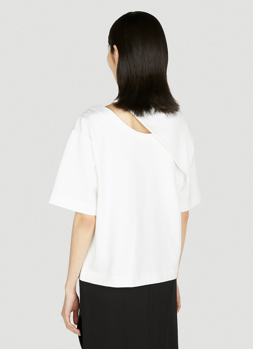 Alexander McQueen - Slash Cut T-Shirt in White Alexander McQueen