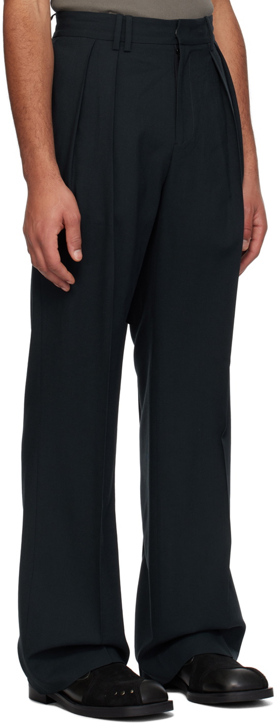 lesugiatelier Black Semi Flared Trousers