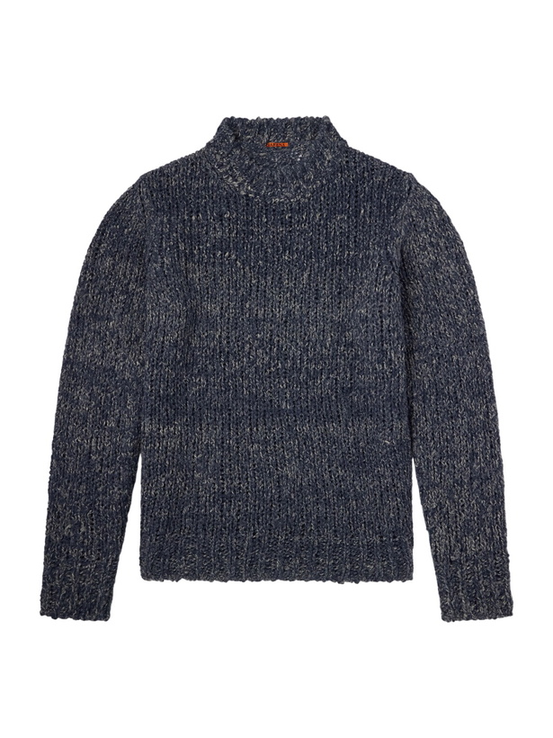 Photo: Barena - Alpaca, Wool and Linen-Blend Sweater - Blue