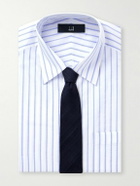 Dunhill - Striped Textured-Cotton Shirt - Blue
