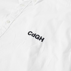 Comme des Garçons Homme Men's Logo Button Down Oxford Shirt in White