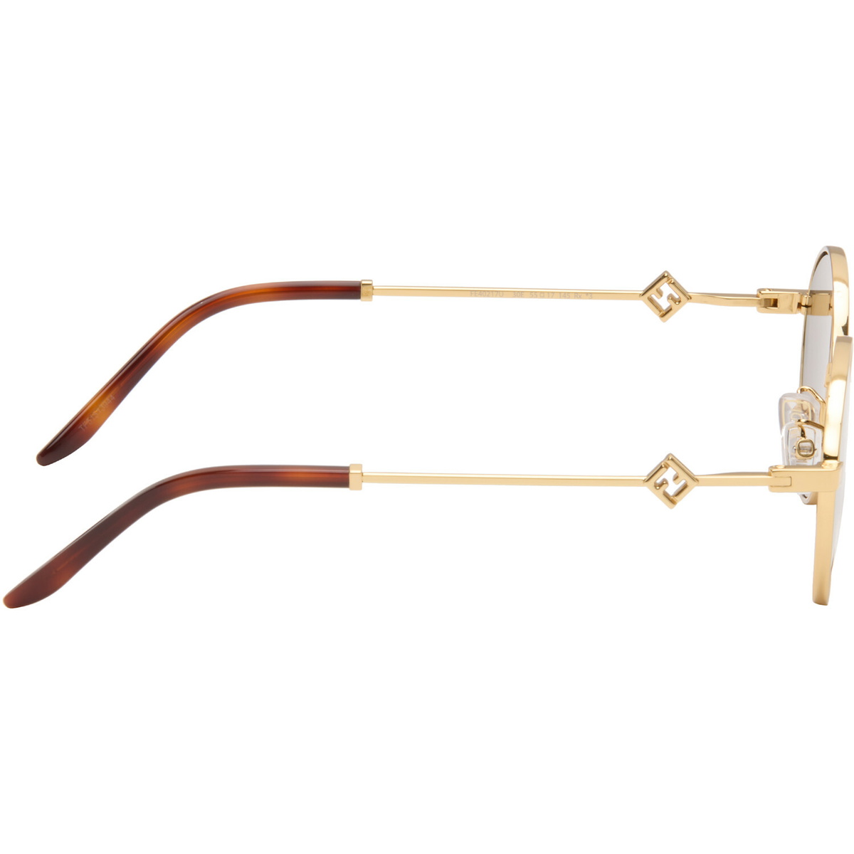 Fendi Gold FF Diamonds Sunglasses