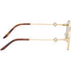 Fendi Gold FF Diamonds Sunglasses