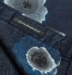 Club Monaco - Slim-Fit Button-Down Collar Printed Cotton-Poplin Shirt - Navy