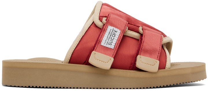 Photo: Suicoke Red & Beige KAW-Cab Sandals