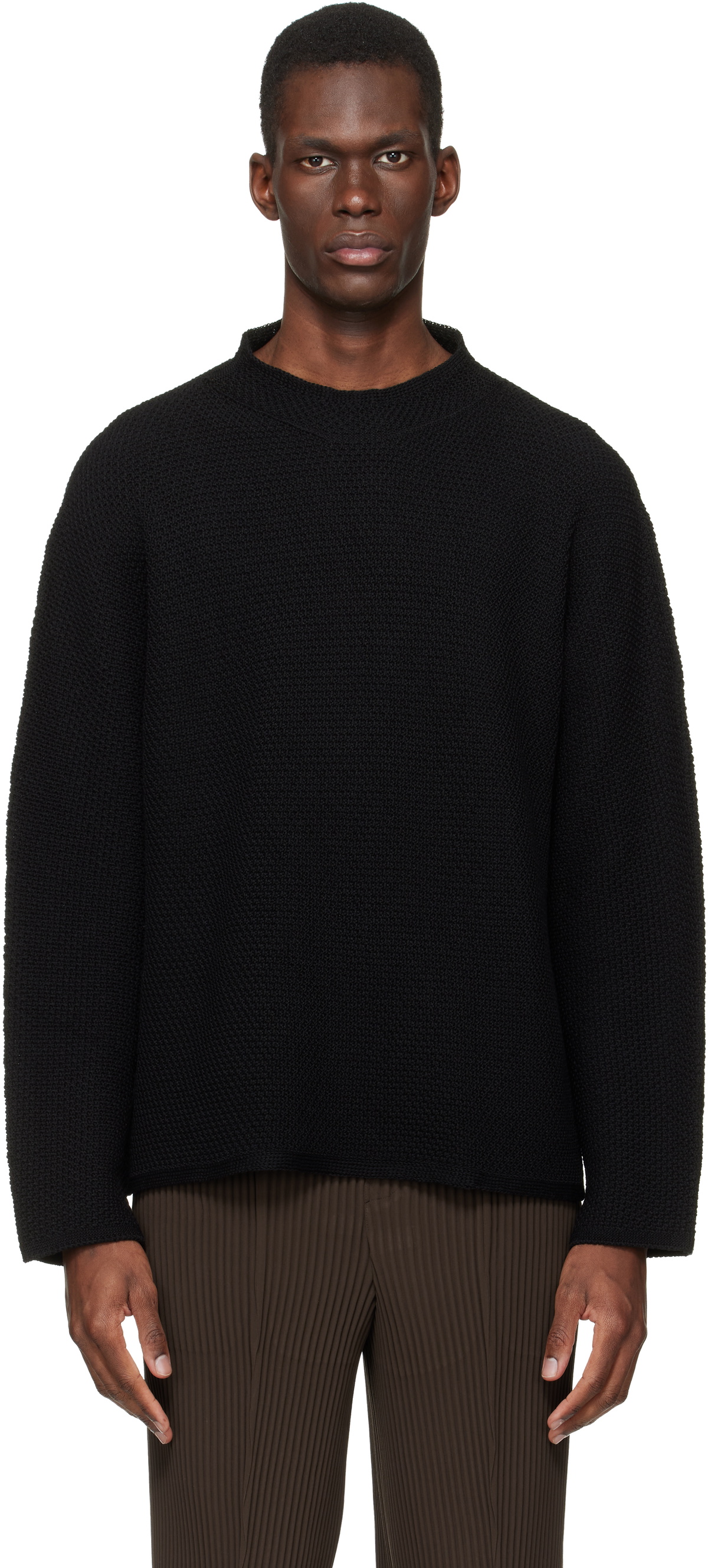 R*e様 homme plissé kinetic sculpture 2 黒 HOMME PLISSÉ ISSEY MIYAKE Black Kinetic Sculpture Turtleneck Homme