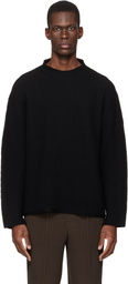 HOMME PLISSÉ ISSEY MIYAKE Black Rustic Knit Sweater