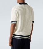 Orlebar Brown Swift crochet striped cotton polo shirt