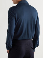 Rubinacci - Wool-Piqué Shirt - Blue