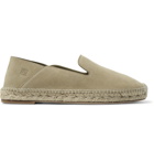 Loewe - Collapsible-Heel Suede Espadrilles - Neutrals