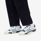 Adidas Men's Rivalry Low 86 Sneakers in White/Clear Blue