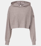 Alo Yoga Muse ribbed-knit cropped hoodie