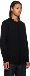 T/SEHNE Black Strap Cardigan