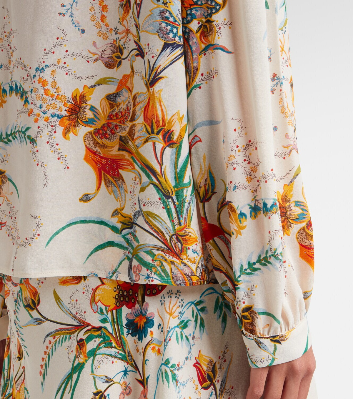 Etro Floral ruffled shirt