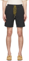 Rhude Black Embroidered Shorts