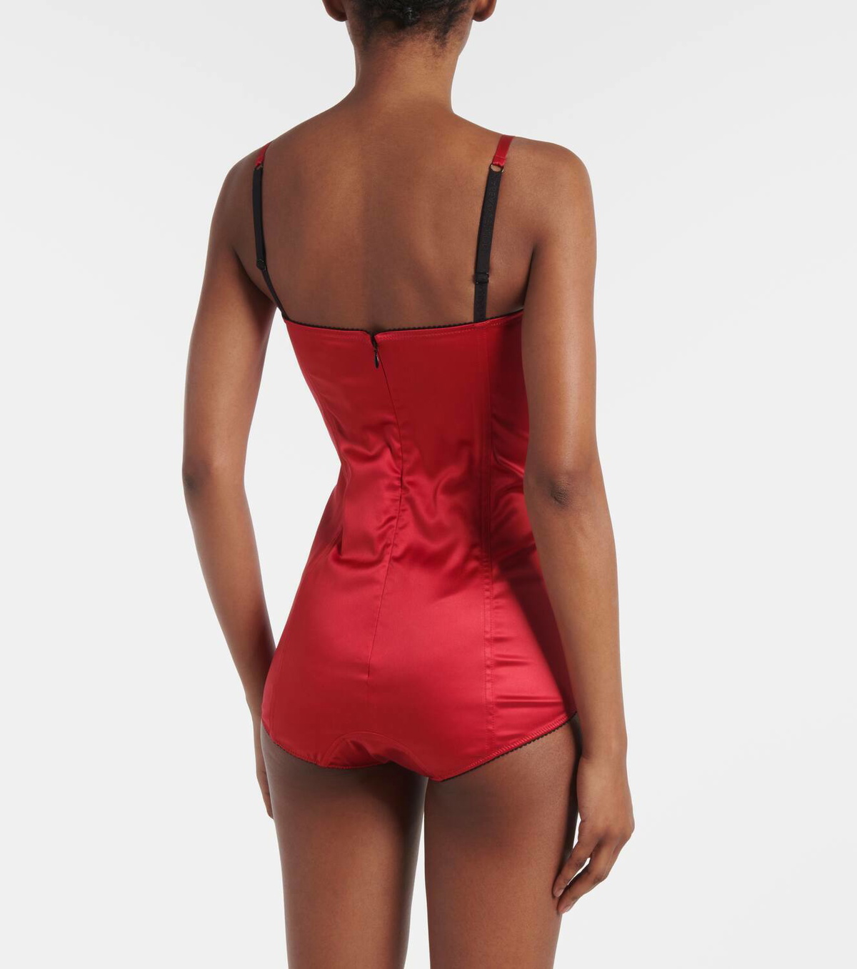 【送料&関税込】Dolce & Gabbana Silk Body Silk-blend satin bodysuit in red - Dolce Gabbana | Mytheresa