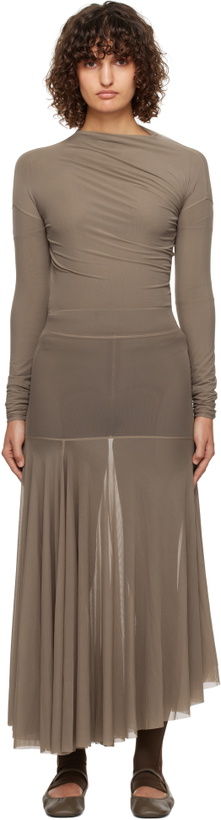 drape jersey dress Agnes Twist-Drape Jersey Dress Black / S main image 1