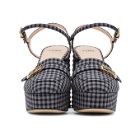 Fendi Grey Check Promenade Heeled Loafers